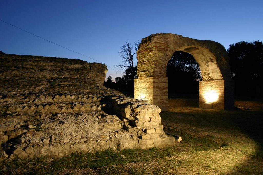 Archaeological park with remains of Roman times